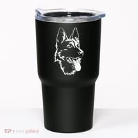 Dog Silhouette Sitting German Shepherd Tumbler thumb 0