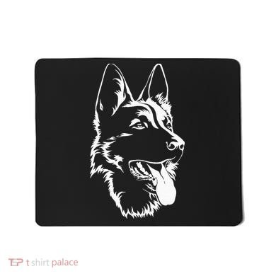 Dog Silhouette Sitting German Shepherd Mousepad