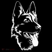 Dog Silhouette Sitting German Shepherd Ornament thumb 1