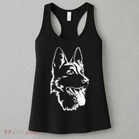 Dog Silhouette Sitting German Shepherd Women's Tank Top thumb 3