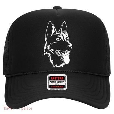 Dog Silhouette Sitting German Shepherd Hat
