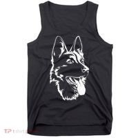 Dog Silhouette Sitting German Shepherd Tank Top thumb 0