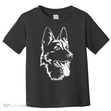 Dog Silhouette Sitting German Shepherd Toddler T-Shirt
