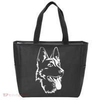Dog Silhouette Sitting German Shepherd Tote Bag thumb 0