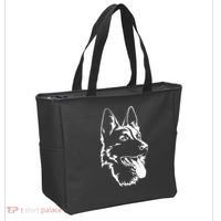 Dog Silhouette Sitting German Shepherd Tote Bag thumb 2