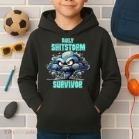 Daily Shitstorm Survivor Kids Hoodie thumb 2