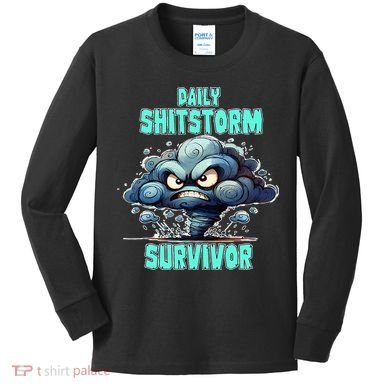 Daily Shitstorm Survivor Kids Long Sleeve Shirt