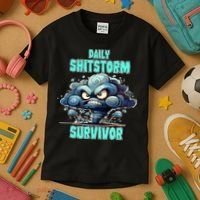 Daily Shitstorm Survivor Kids T-Shirt thumb 3