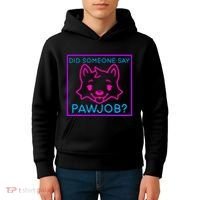 Did Someone Say Pawjob Kids Hoodie thumb 4