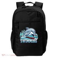 Dolphin Swimming Sports Fan Cartoon Style Backpack thumb 0