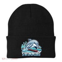 Dolphin Swimming Sports Fan Cartoon Style Beanie thumb 0