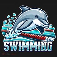 Dolphin Swimming Sports Fan Cartoon Style Women's Hoodie thumb 2