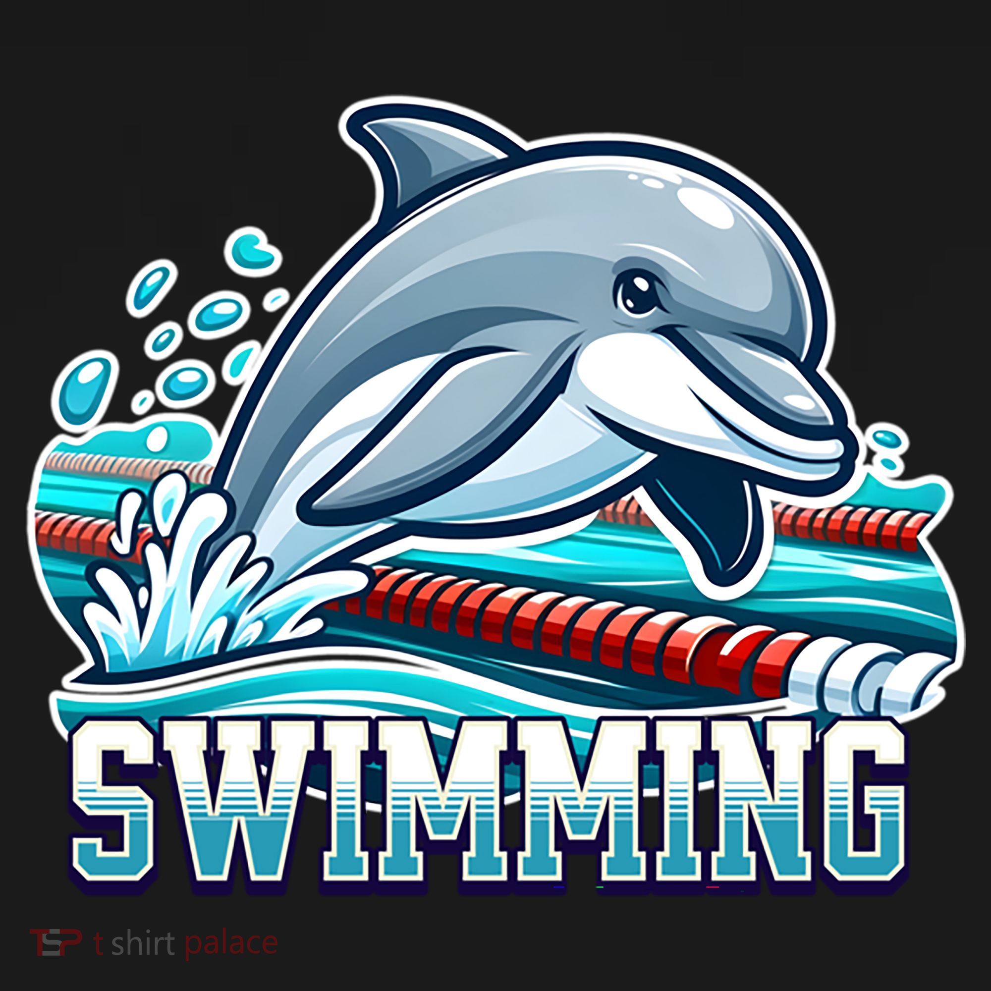 Dolphin Swimming Sports Fan Cartoon Style Women's Hoodie
