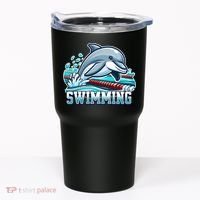 Dolphin Swimming Sports Fan Cartoon Style Tumbler thumb 0