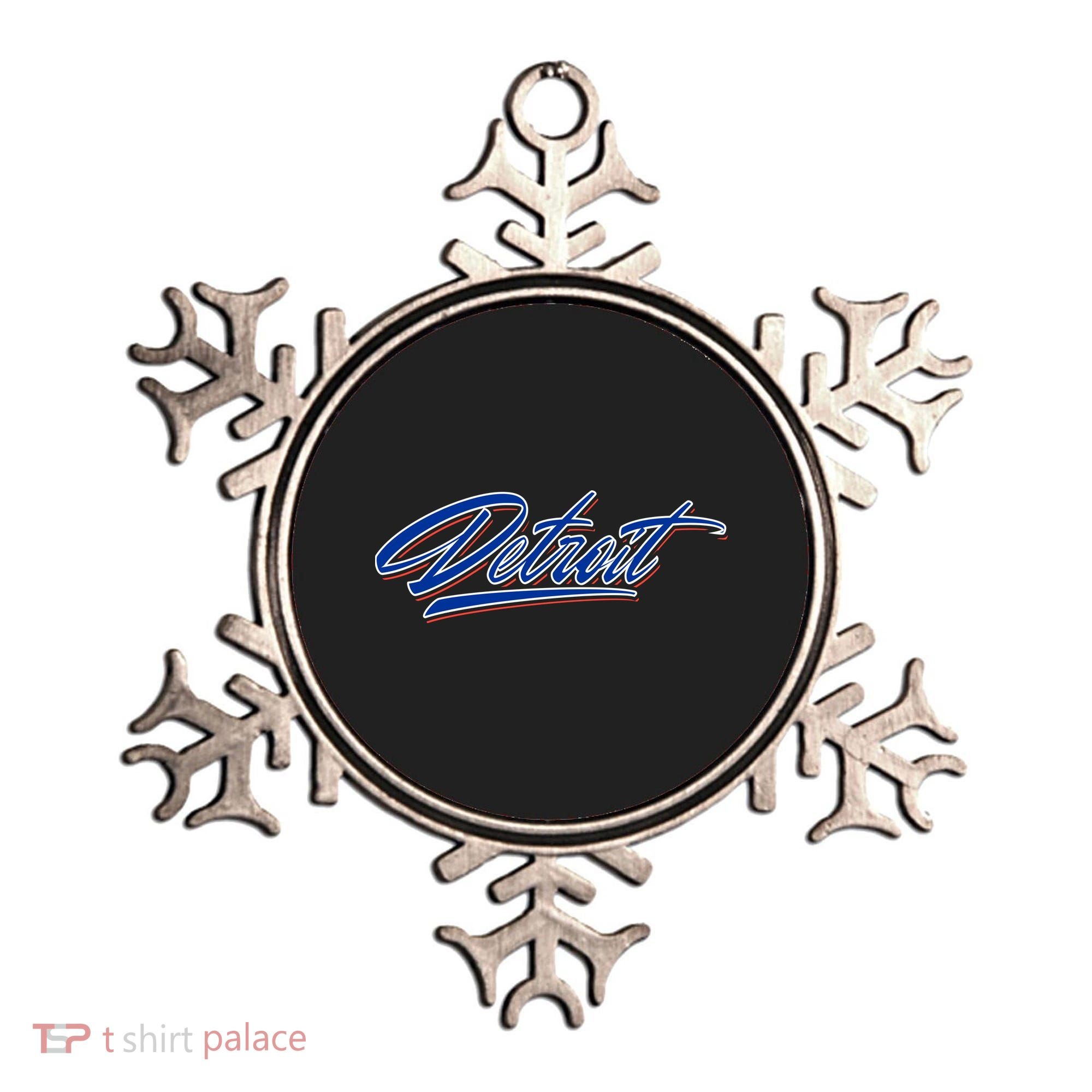 Detroit Sports Script Ornament