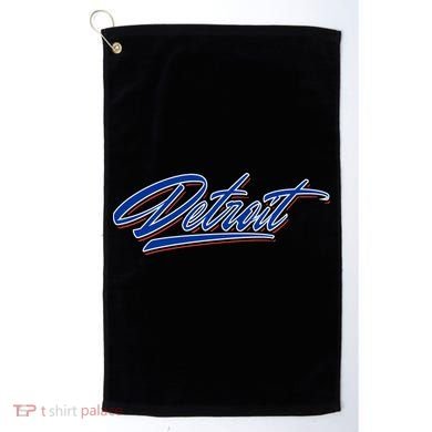 Detroit Sports Script Golf Towel