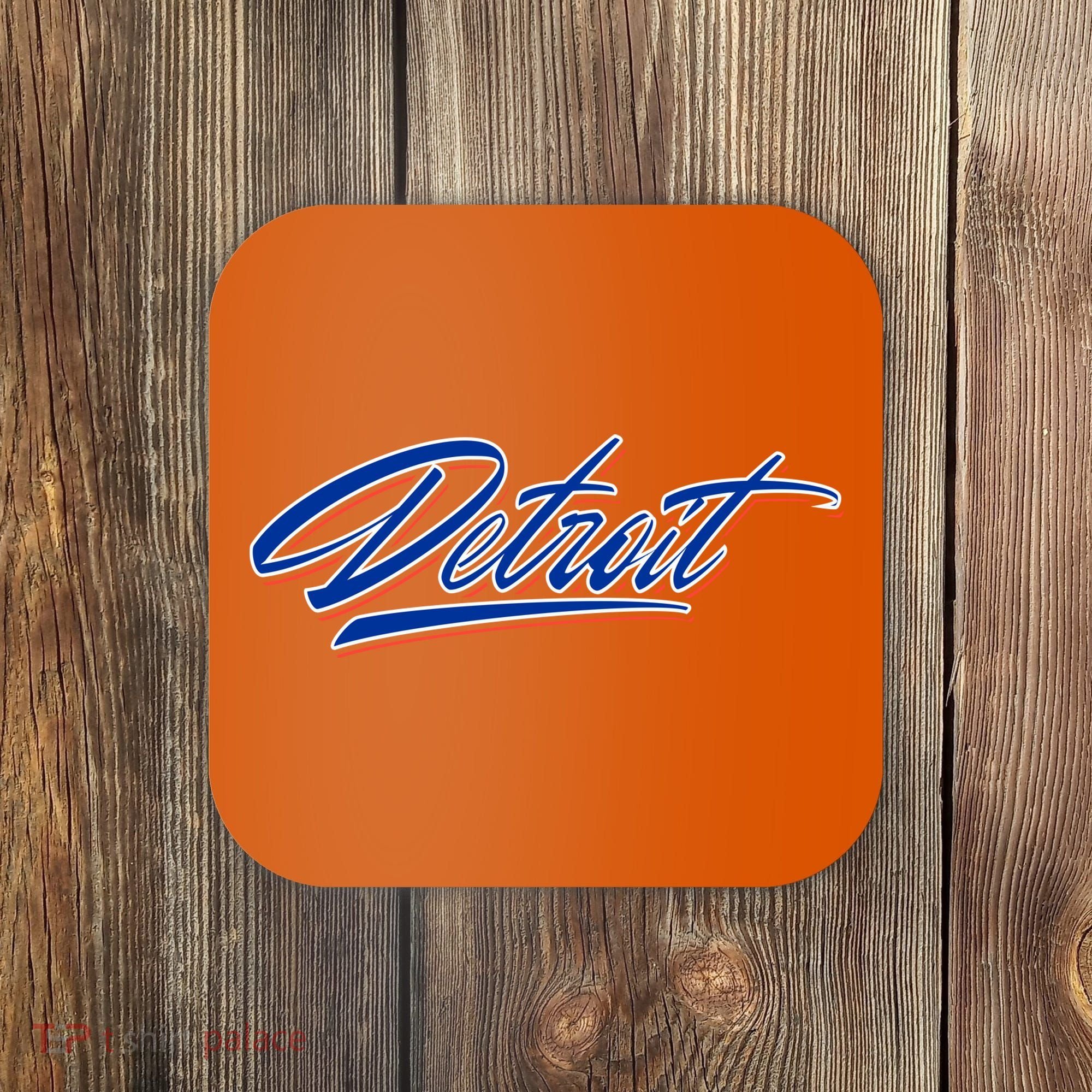 Detroit Sports Script Coaster