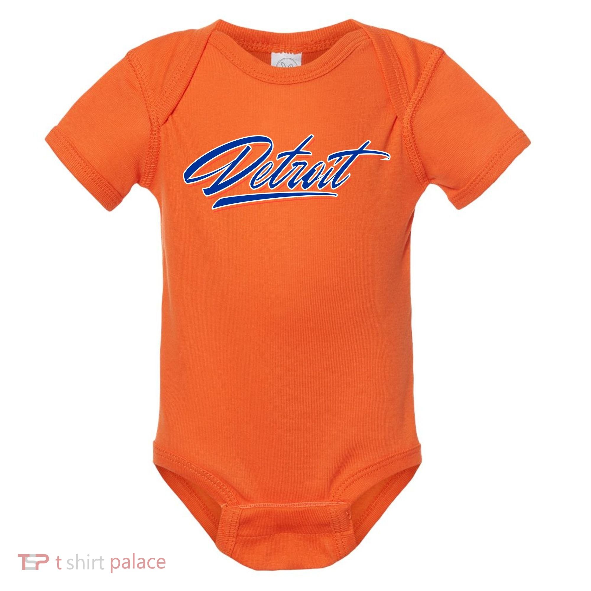 Detroit Sports Script Baby Bodysuit