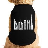 Dubai Skyline Souvenir Famous Buildings Typography Doggie Tank thumb 0
