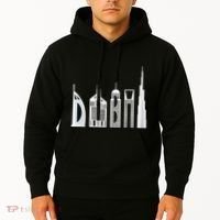 Dubai Skyline Souvenir Famous Buildings Typography Hoodie thumb 2