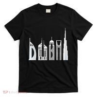Dubai Skyline Souvenir Famous Buildings Typography T-Shirt thumb 0