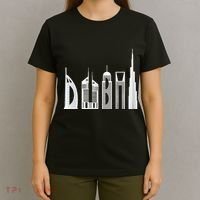 Dubai Skyline Souvenir Famous Buildings Typography T-Shirt thumb 4