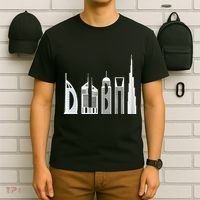 Dubai Skyline Souvenir Famous Buildings Typography T-Shirt thumb 6