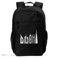 Dubai Skyline Souvenir Famous Buildings Typography Backpack thumb 0