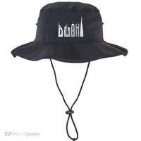 Dubai Skyline Souvenir Famous Buildings Typography Bucket Hat thumb 0