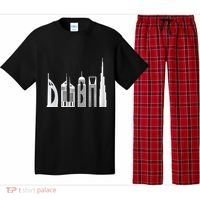 Dubai Skyline Souvenir Famous Buildings Typography Pajama Set thumb 0