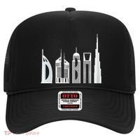 Dubai Skyline Souvenir Famous Buildings Typography Hat thumb 0