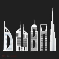Dubai Skyline Souvenir Famous Buildings Typography Hat thumb 2