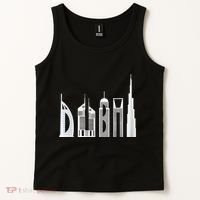 Dubai Skyline Souvenir Famous Buildings Typography Tank Top thumb 2