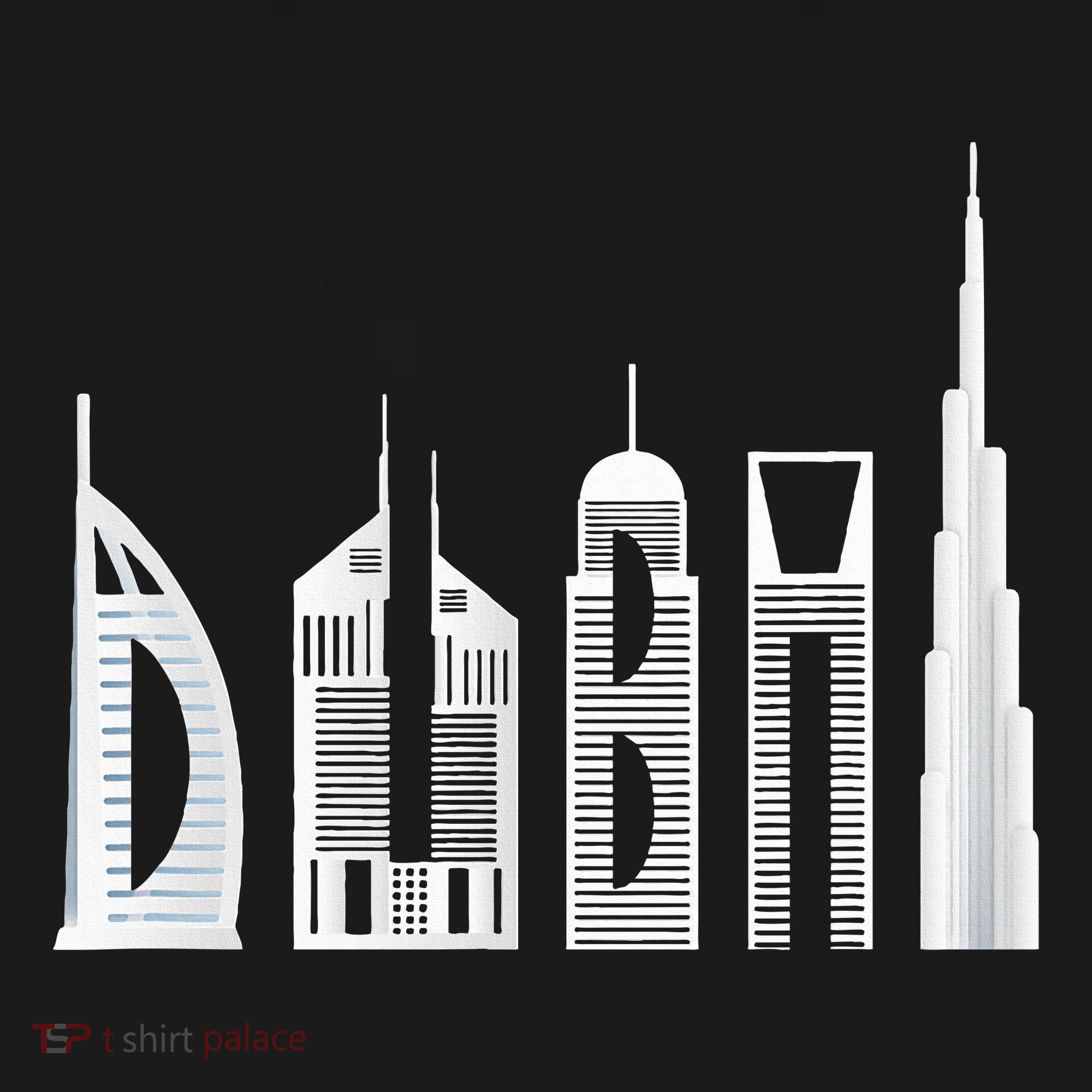 Dubai Skyline Souvenir Famous Buildings Typography Visor