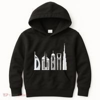 Dubai Skyline Souvenir Famous Buildings Typography Kids Hoodie thumb 0