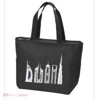 Dubai Skyline Souvenir Famous Buildings Typography Tote Bag thumb 3