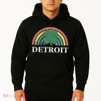 Detroit Shamrock St. Patrick's Day Rainbow Saint Paddy's Hoodie thumb 2