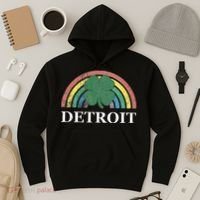 Detroit Shamrock St. Patrick's Day Rainbow Saint Paddy's Hoodie thumb 3