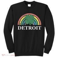 Detroit Shamrock St. Patrick's Day Rainbow Saint Paddy's Sweatshirt thumb 0