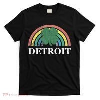 Detroit Shamrock St. Patrick's Day Rainbow Saint Paddy's T-Shirt thumb 0