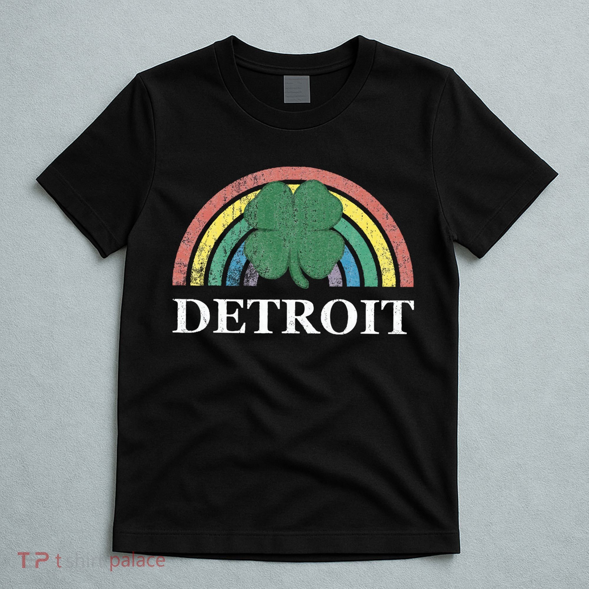 Detroit Shamrock St. Patrick's Day Rainbow Saint Paddy's T-Shirt