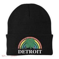 Detroit Shamrock St. Patrick's Day Rainbow Saint Paddy's Beanie thumb 0