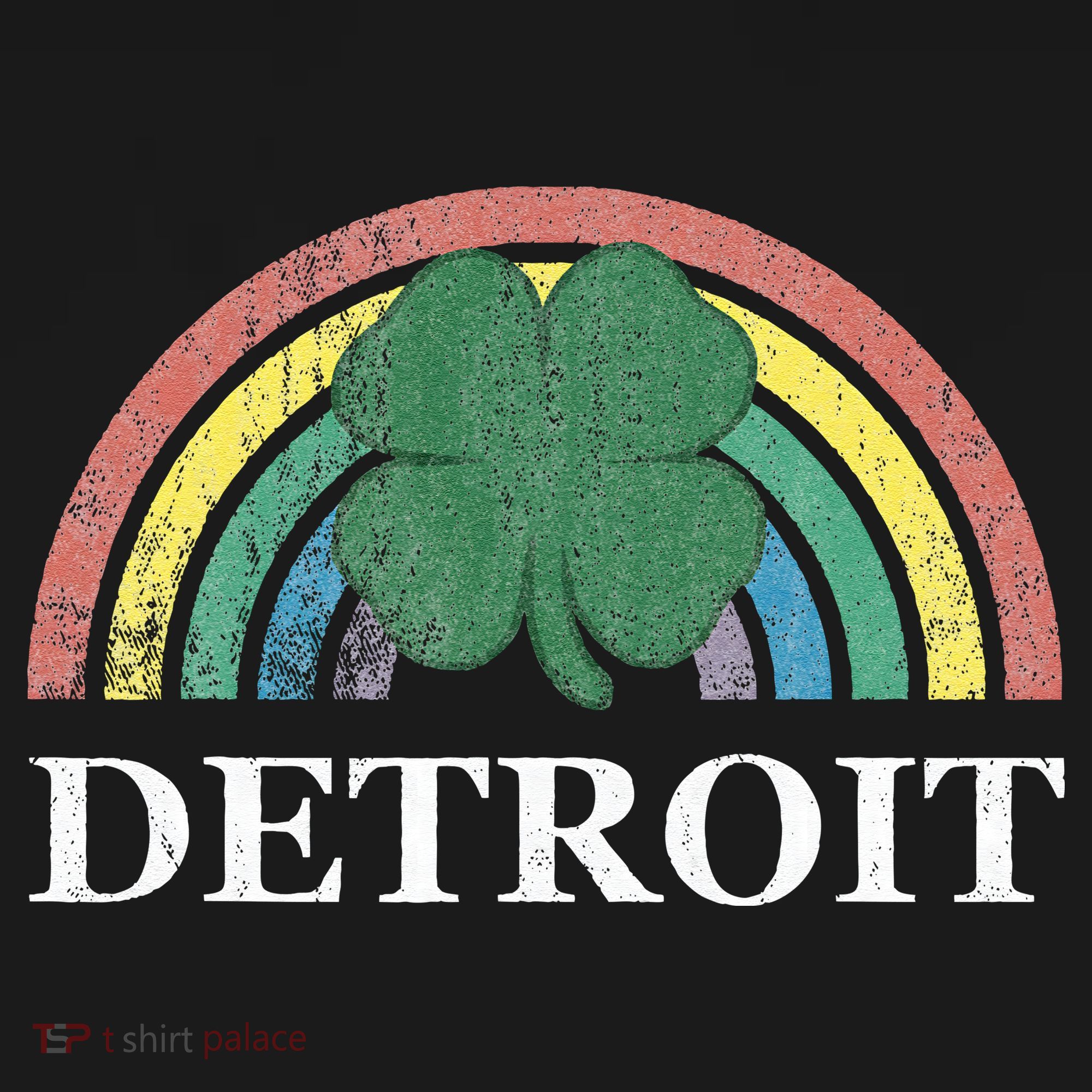 Detroit Shamrock St. Patrick's Day Rainbow Saint Paddy's Coaster