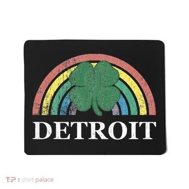 Detroit Shamrock St. Patrick's Day Rainbow Saint Paddy's Mousepad