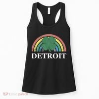 Detroit Shamrock St. Patrick's Day Rainbow Saint Paddy's Women's Tank Top thumb 0