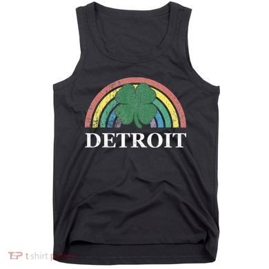 Detroit Shamrock St. Patrick's Day Rainbow Saint Paddy's Tank Top
