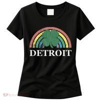 Detroit Shamrock St. Patrick's Day Rainbow Saint Paddy's Women's T-Shirt thumb 0
