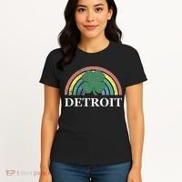 Detroit Shamrock St. Patrick's Day Rainbow Saint Paddy's Women's T-Shirt thumb 4