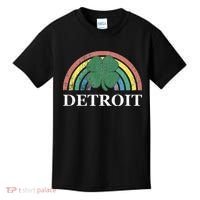 Detroit Shamrock St. Patrick's Day Rainbow Saint Paddy's Kids T-Shirt thumb 0