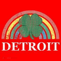 Detroit Shamrock St. Patrick's Day Rainbow Saint Paddy's Santa Hat thumb 1